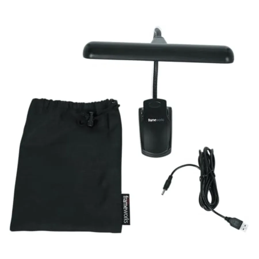 

Лампа для нотной подставки с регулируемым гибким штативом и красным светодиодом для чтения нот в ночное время