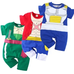 Baby Boy Clothes Toddler Vegeta Akatsuki Anime Romper Newborn Costume Summer Breathable Climbing Clothes Infant Cosplay Jumpsuit