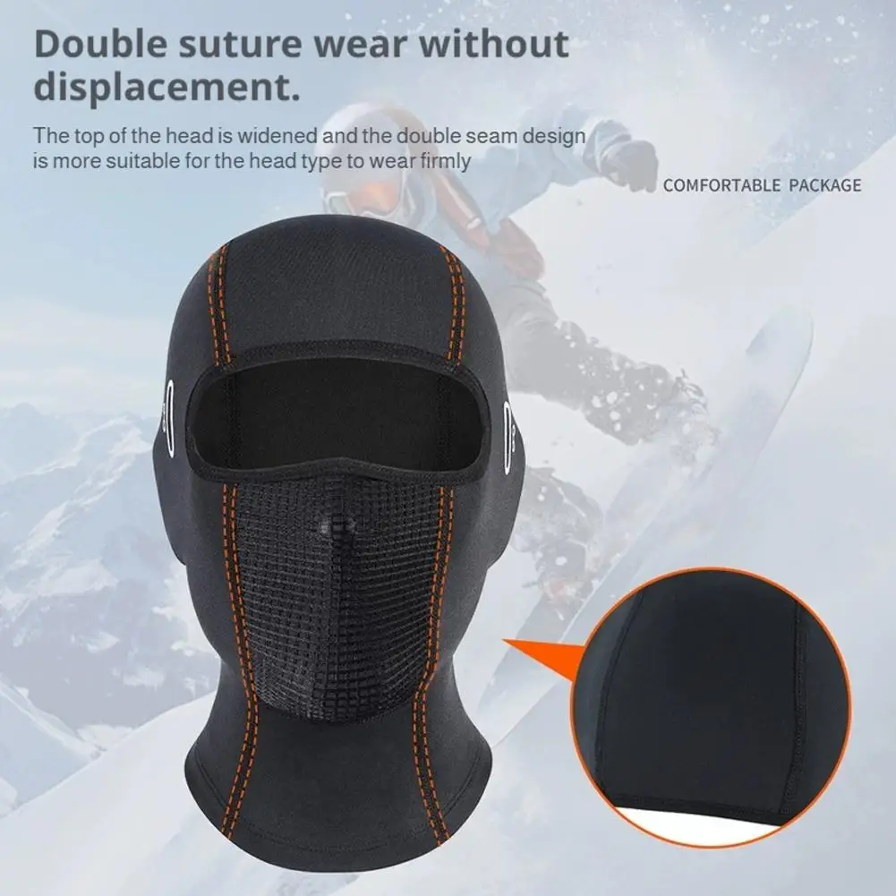 

Зимний теплый капюшон для лица с дышащими отверстиями для мужчин и женщин, быстросохнущая теплая маска, защитная теплая маска для мотоциклиста, зимняя лыжная маска для лица U3W4