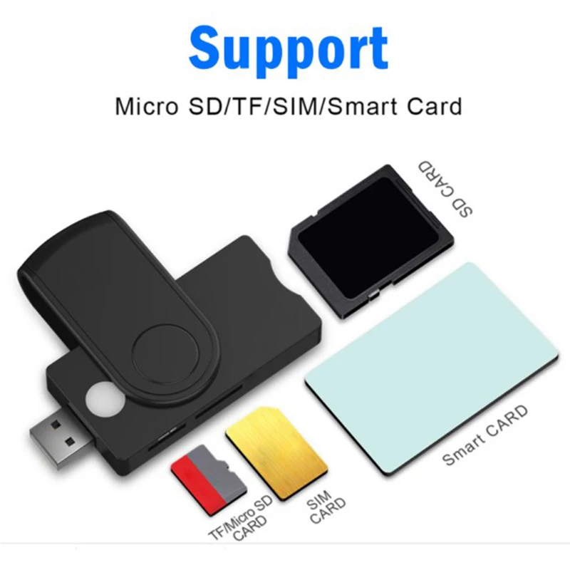 

UTHAI X02 USB SIM Smart Card Reader For Bank Card CAC ID SIM SD TF/Micro SD