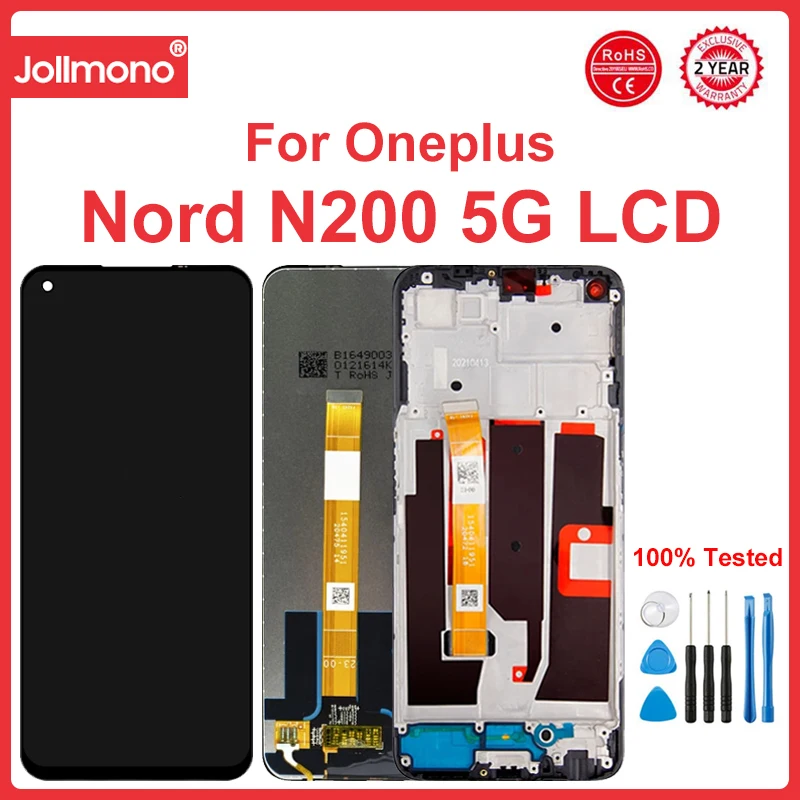 

6.49"For Oneplus Nord N200 5G Display LCD With Frame Touch Screen Digitizer Assembly Replacement For One Plus DE2118 DE2117