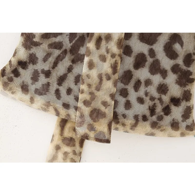 レディースツーピースセットサマースーツ2025レオパード柄少女風誕生日衣装スーツ新作フルナンバーホリデー