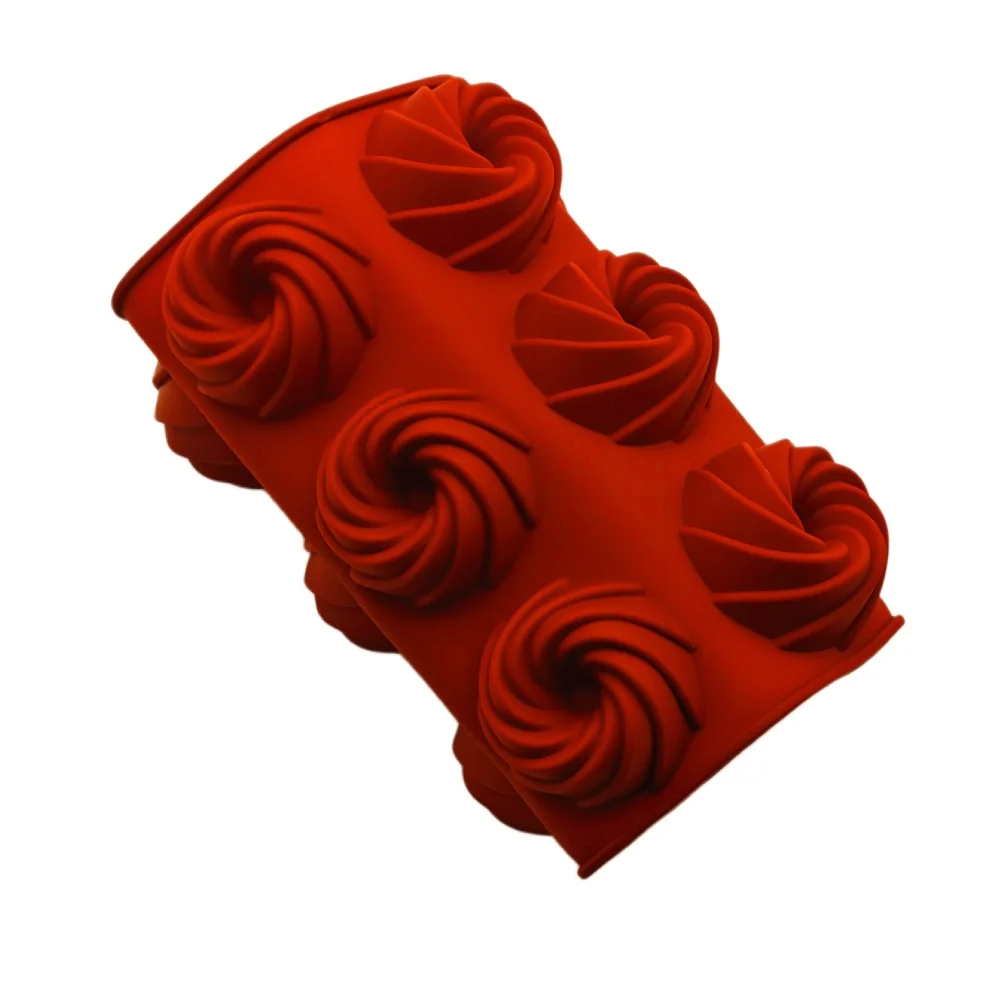 

Hot Selling 15 Hole Whirlpool Shape Silicone Cake Mold DIY French Dessert Chocolate Mold Spiral Donuts Cake Biscuit Baking Tools
