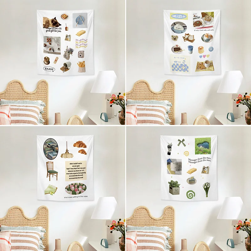 Food Snacks Background - Настенный декор VIKAMA «Коллаж из продуктов»,