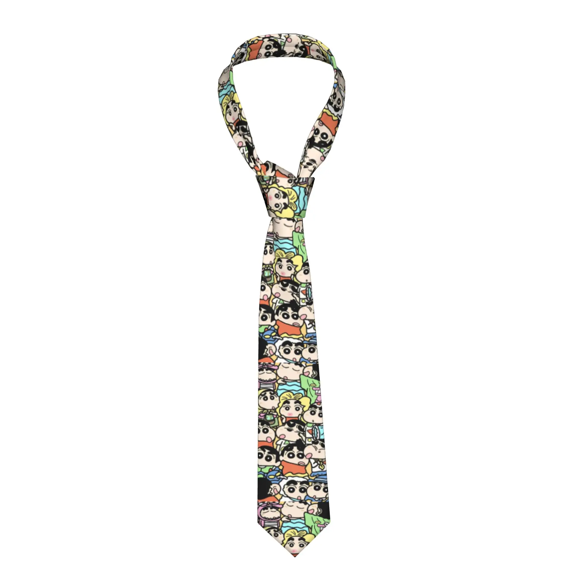 Crayon ShinChan Neckties Men Women Polyester 8 cm Slim  Wide Neck Tie  for Men Accessories Gravatas Wedding Accessories Gift