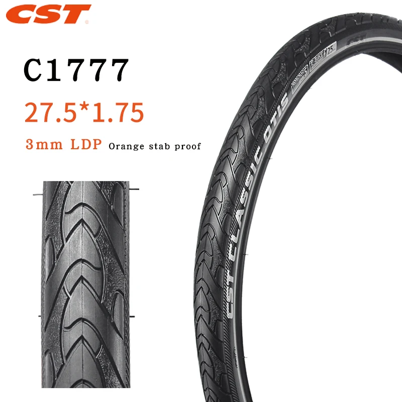 CST-Antiskid Mountain Bike Tires, Folding Stab Proof, Bicycle Parts, Wear Resistant, 27.5x1.75, C1777