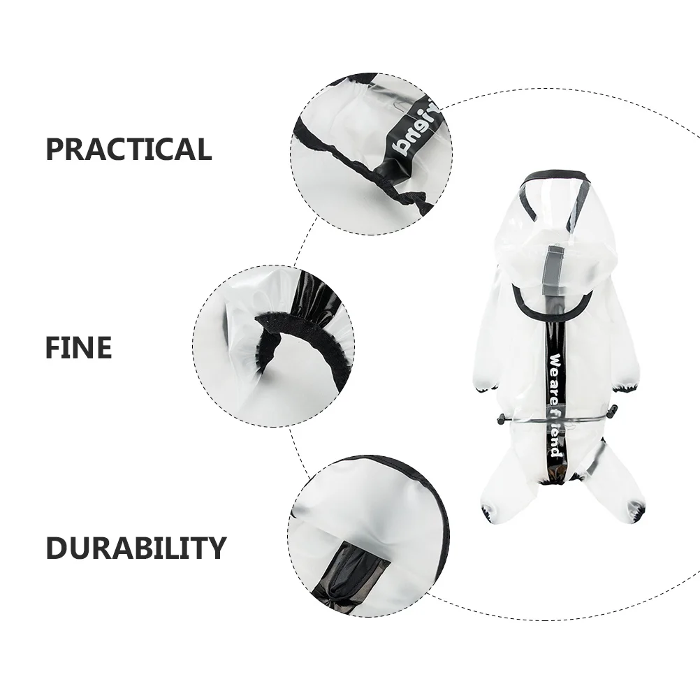 

1Pcs Dog Raincoat Waterproof Hooded Long Outdoor Durable Reflective Pet Rainwear Cape Dog Raincoat Reflective Rain Coat