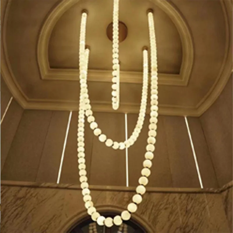 

Premium Customizable Marble Chandelier 2025 Designer Double Layer Pendant Lamp Dimmable Ceiling Luster for Villa Hotel