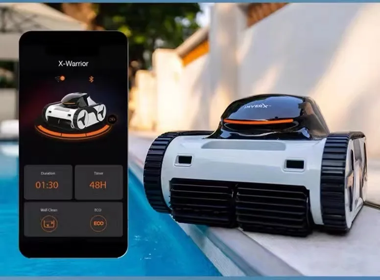 APP Controlled Cordless Pool Cleaner Robot Automatic Wall Climbing Vacuum Scrubber Tool Accessories Inground Above Pools view 3