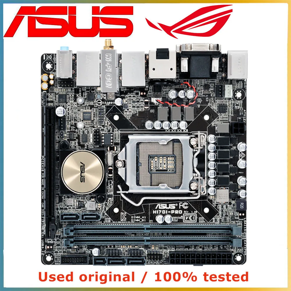 For ASUS H170I-PRO Motherboard H170 H170i LGA1151 Mini ITX DDR4 Max 64GB M.2 For Intel 6th 7th Gen CPU