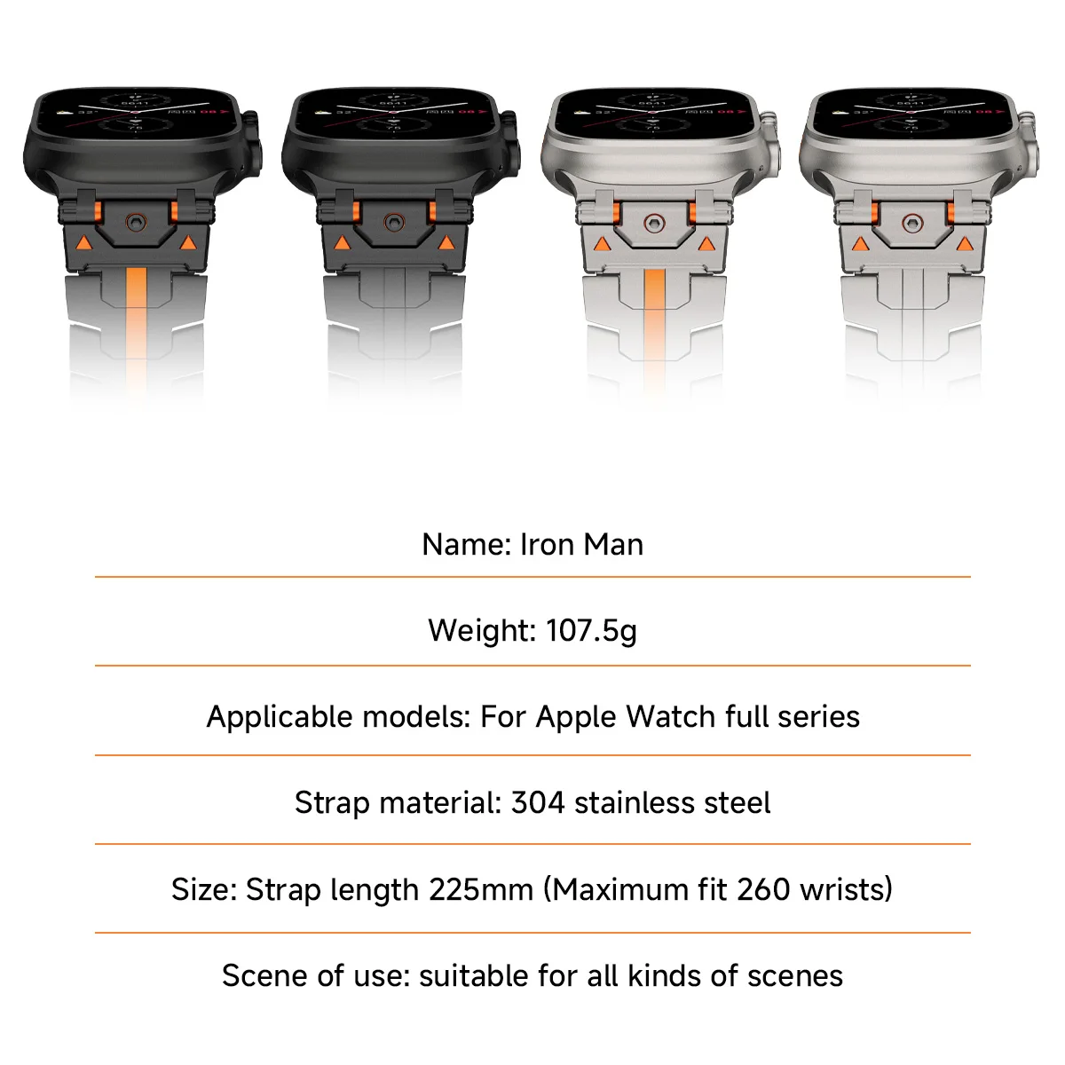 Luxury Stainless Steel Strap for Apple Watch Ultra 10 9 8 7 49mm46mm 45 41mm 44 40 38mm Link Bracelet for IWatch Series Band image 6