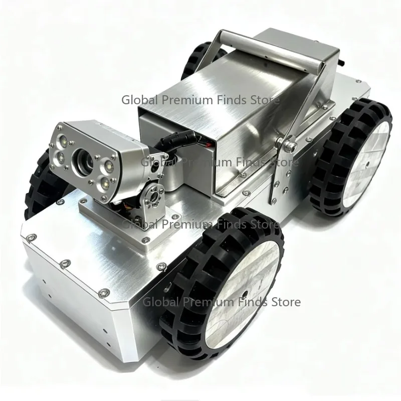 260mm PanelRemote Pipeline Inspection Rob-ot Vehicle Tilt Camera IP67 & Corr-osion-Resistant 100-200m Cable Length Count APP SDK