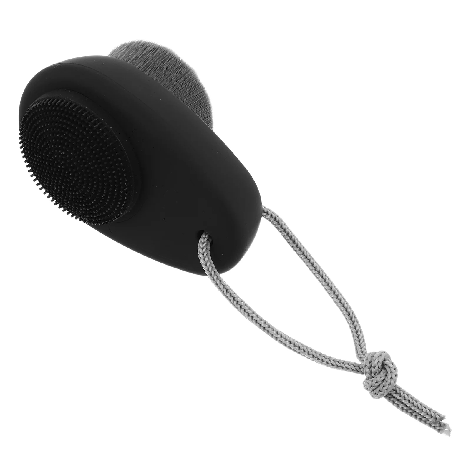 

Double Sided Facial Cleansing Brush Tools Face Wash Scrubber Instrument Black Washer