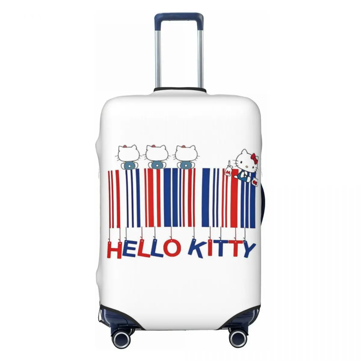 

Hello Kitty Cat Animal Cartoon Suitcase Cover Cruise Trip Protector Vacation Useful Luggage Supplies