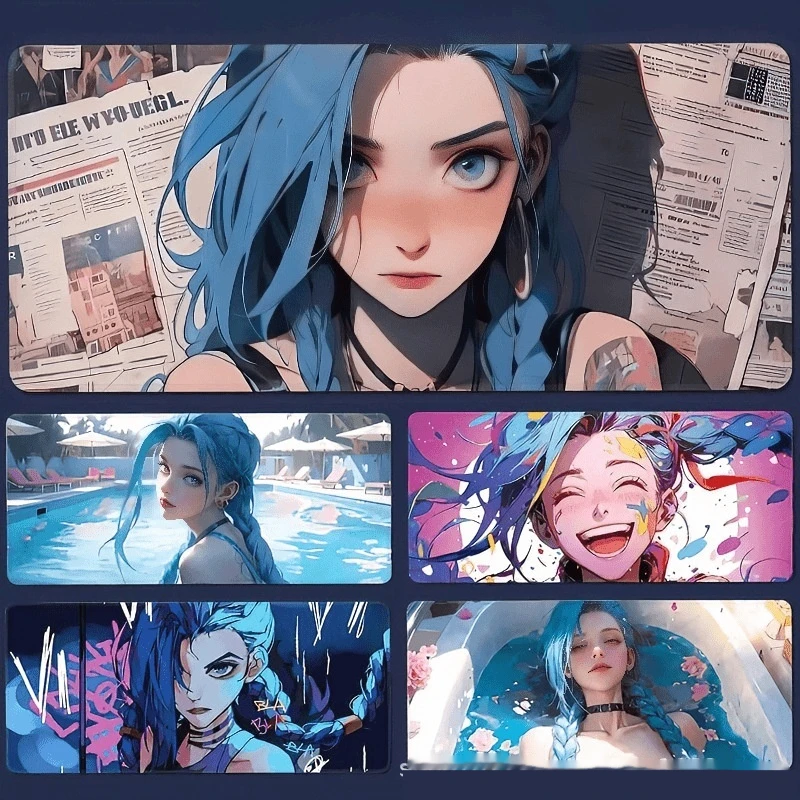 Arcane Jinx MLMOUSE League Of Legends  Mouse Pad Extra-Large Mini Computer Keyboard Pad Esports Gaming Mousepad GamerTable Mat