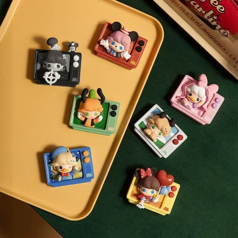 POP MART DIMOO Disney Koelkastmagneet Blind Box Mystery Anime Figuur Schattige Pop Desktop Ornamenten Guess Bag Speelgoed Collectible