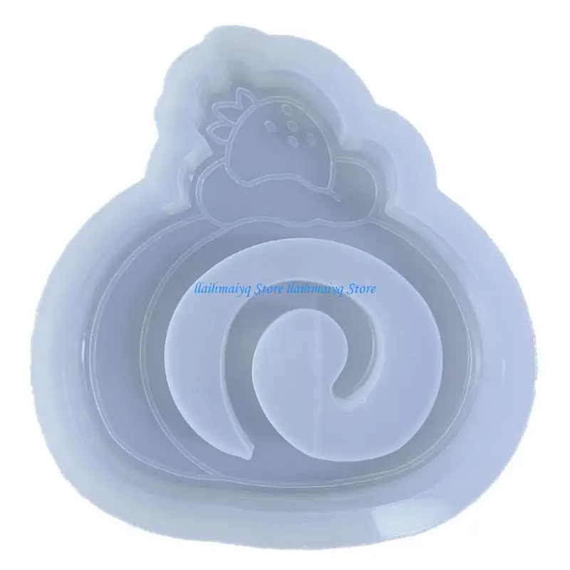 

573B Geometry Strawberry Cake Ornament Silicone Epoxy Resin Mold DIY Keychain Pendant Jewelry for Bag Decorations Craft