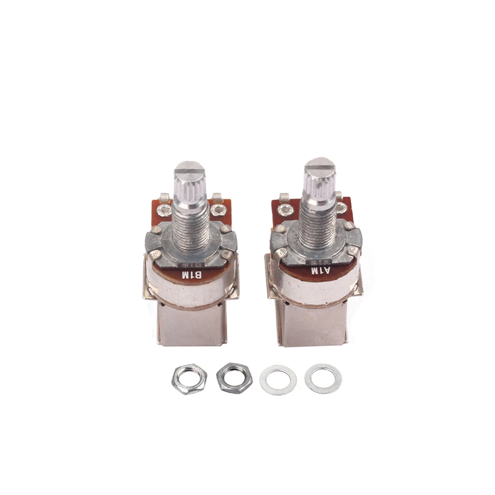 

2Pcs Guitar Potentiometers Log Audio B1m Linear Split Shaft Volume Tone Control Replacement Parts Perfect for Electric Guitar