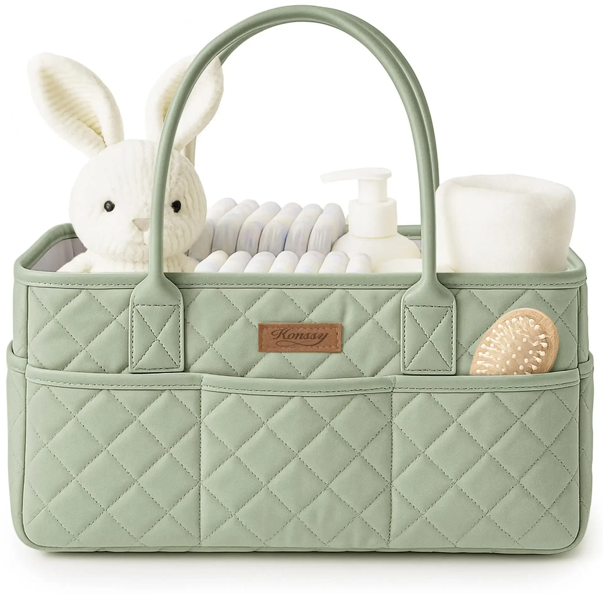 Baby Diaper Caddy Organizer WaterRepellent Diaper Caddy Basket with Removable Dividers Baby Registry Must Have Newborn Essential