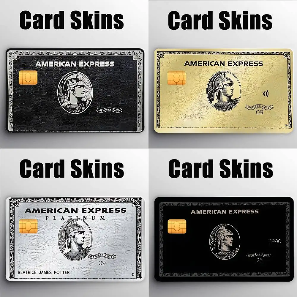 Image of B-Black Cards Kreditkarten- und Debitkarten-Skin-Sticker, Kreditkarten-Skin-Aufkleber für Bankkarten, Bus- und U-Bahn-Karten, wasserdicht, Wom