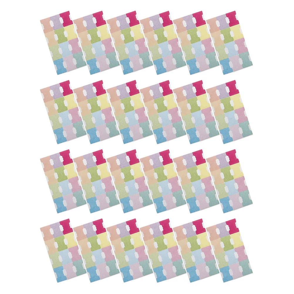 

24 Sheets Book Sticky Tabs Index Tabs Writable Adhesive Page Markers for Annotation Document Filing Binder School Office Use