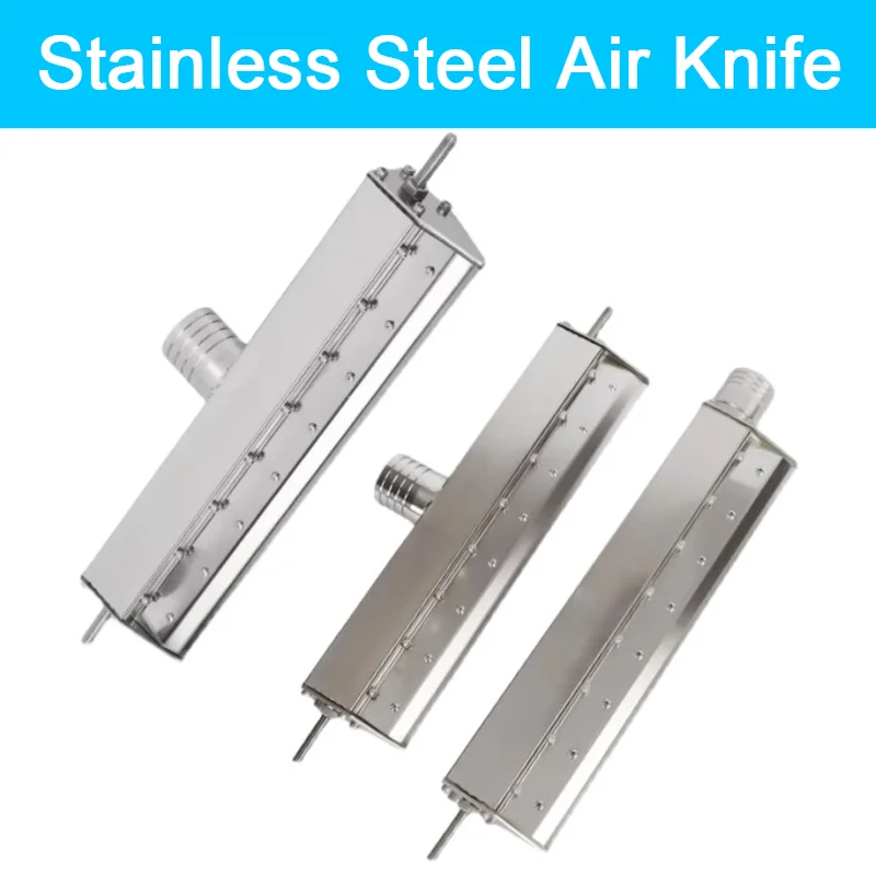 

304 Stainless Steel Hot-Air Blower Air Knife Dust Removal Air Knife for Drive Conveyor Belt Assembly Line Drying and Cleaning