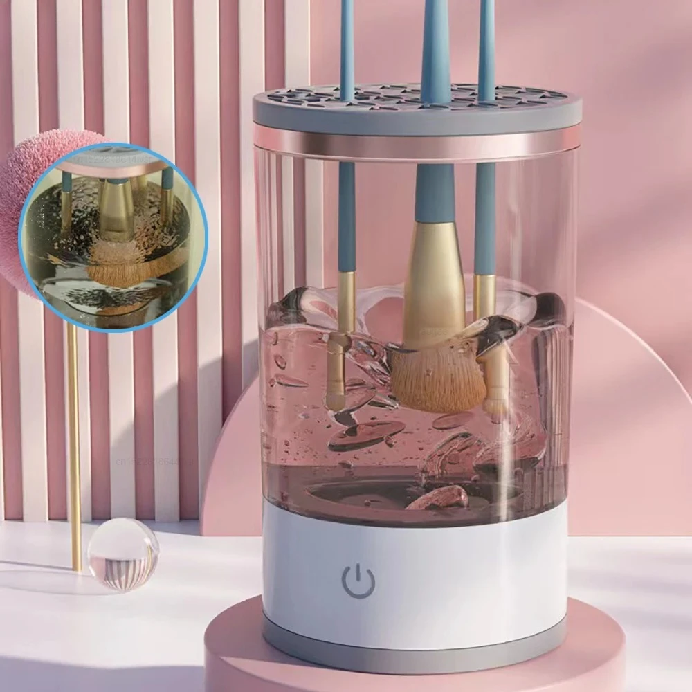 

Электрический очиститель кистей для макияжа, автоматический очиститель кистей для макияжа, USB портативная косметическая кисточка для макияжа, стиральная машина, вращающаяся чистка