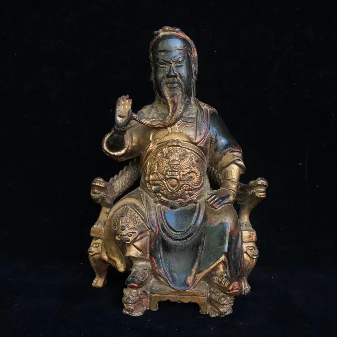 

Rare old Handmade copper Guan Yu, God of war Buddha statue,Free shipping