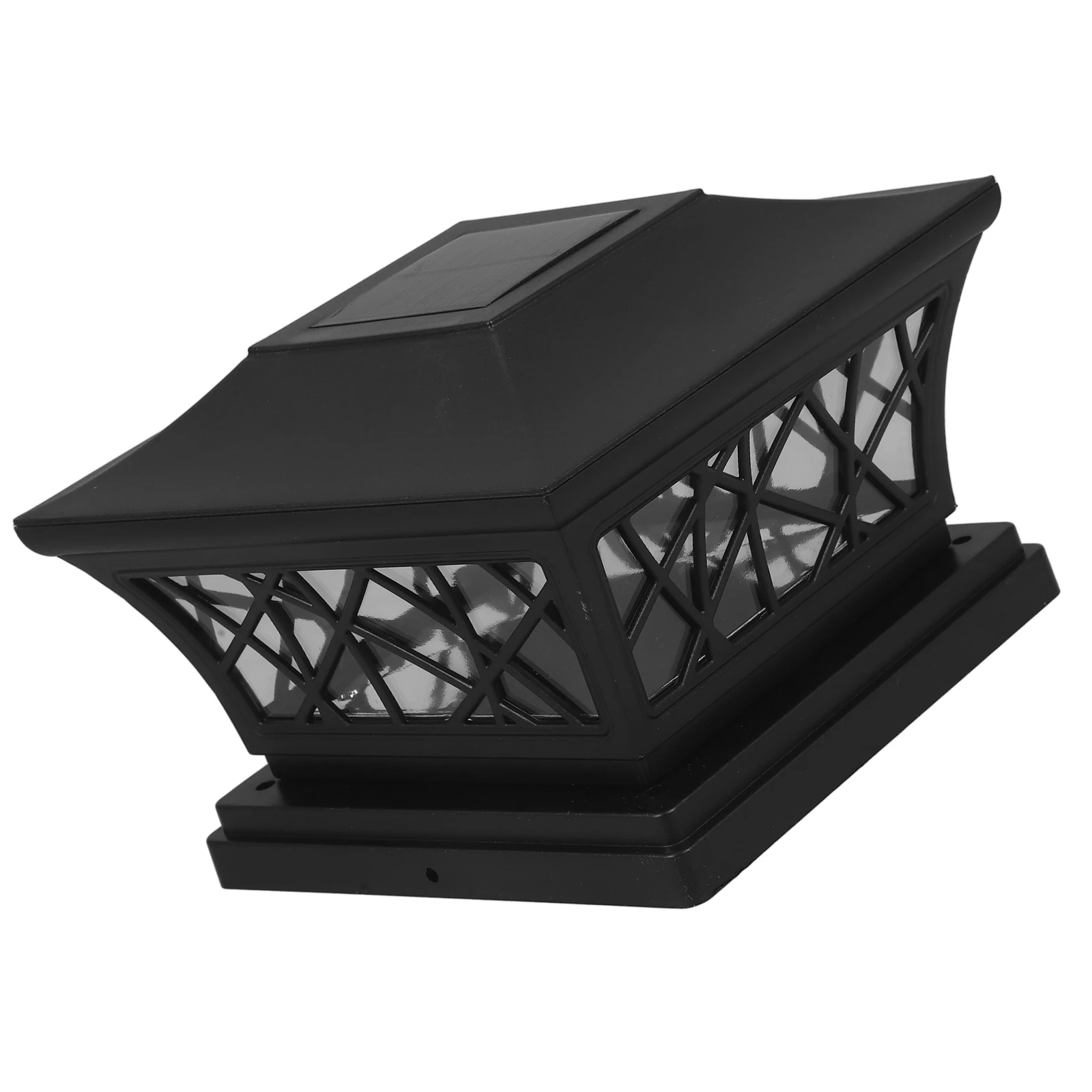 

Post Outdoor Solar Fence Lights Black Abs Powered Deck Lights Garden Patio Decor Weatherproof Easy Install Solar Energy No Wires