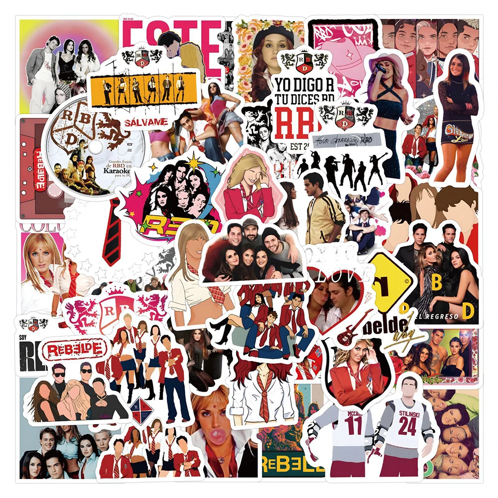 10/30/60pcs Popular TV Series Rebelde Stickers Realistic Character Decal for Skateboard Diary Stationery Music Group Sticker Toy