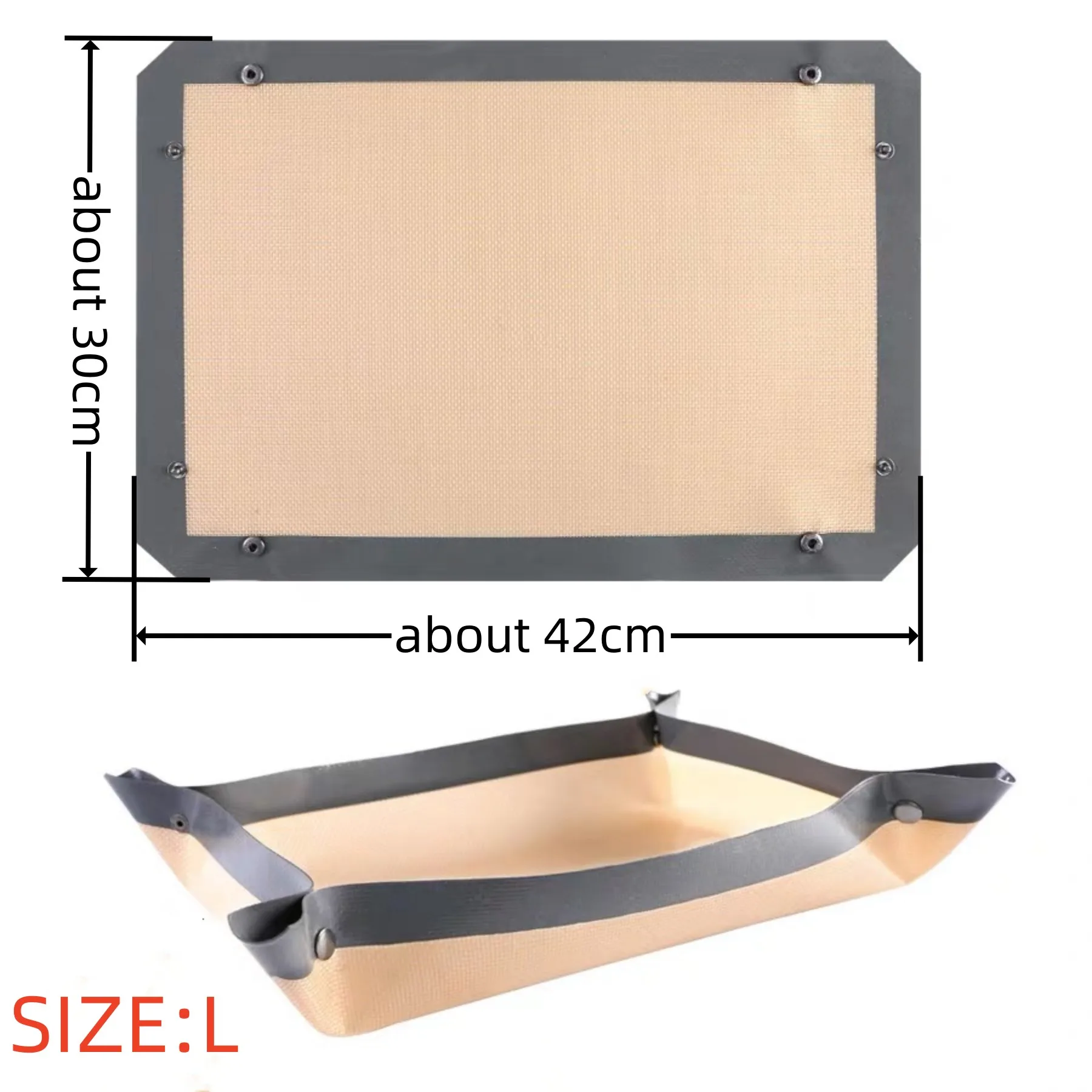 Thickened High-Temperature Resistant Macaron Cookies Roasted Chicken Grilled Fish Silicone Fiber Baking Tray Gift