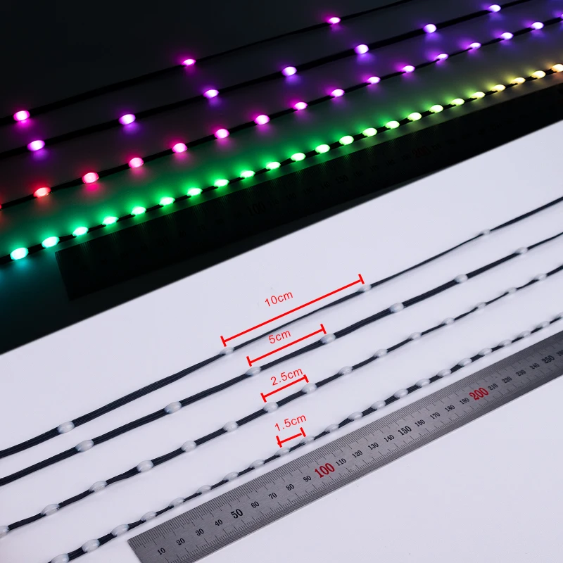 Черная Светодиодная лента WS2811 WS2812, 3PIN, яркая лампа цвета мечты, аксессуары RGBIC, индивидуально модифицируемая, Женская лампа, 5 В