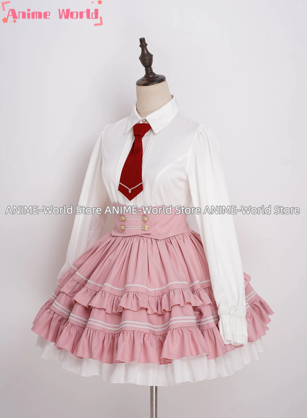 《Custom size》Anime Touhou Project Reisen Udongein Inaba Cute Uniform Cosplay Halloween Wig Women\'s Costume With Ear