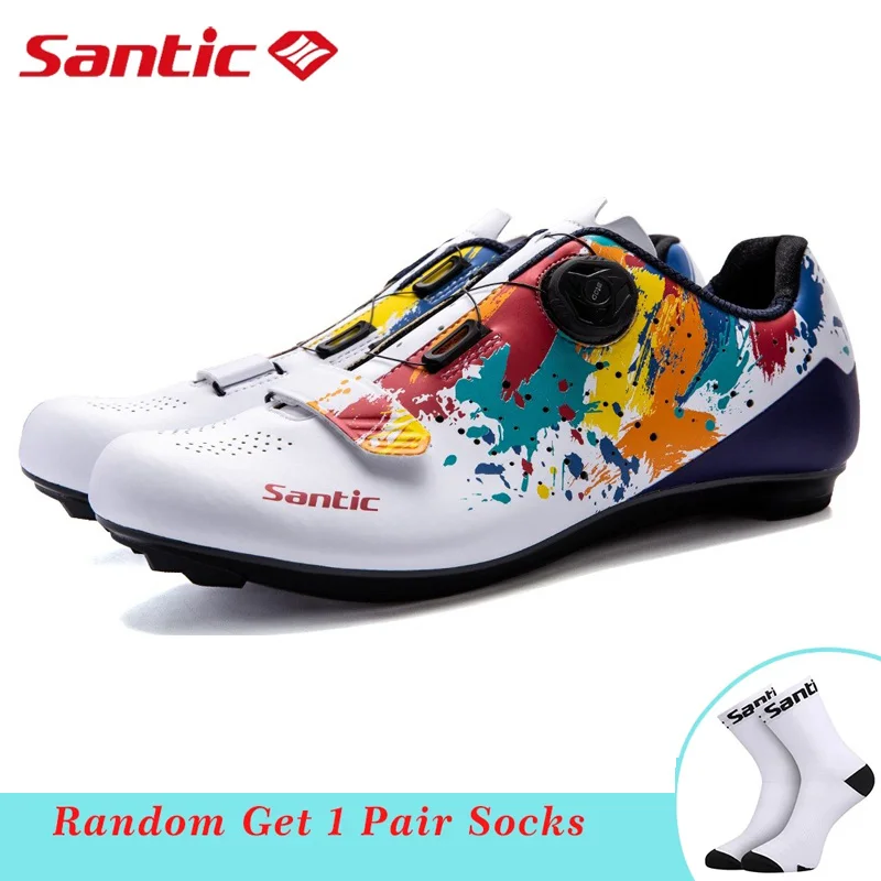 

SANTIC Road Bicycle Shoes Self-Locking Cycling Shoes Rotating Buckle Fixing Shoes Nylon sole Men Women Couple Cycling Equipment