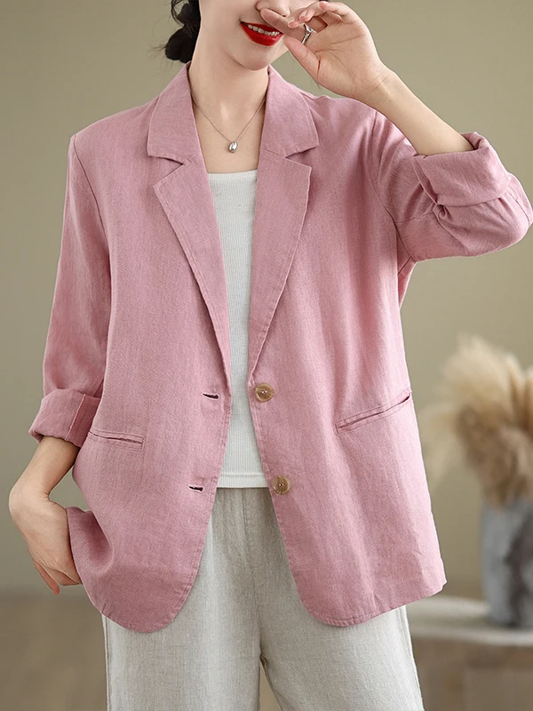 

Свободное женское пальто из хлопка и льна с длинным светом и пуговицами, художественное повседневное пальто, груша, прямое боди pe