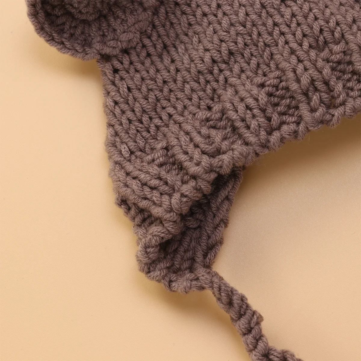 الوليد صور قبعة محبوك الدعامة ل 0-6 أشهر الأطفال جلسة التصوير مع الدب ملحق لطيف الأذن تصميم الطفل صور الدعائم #2