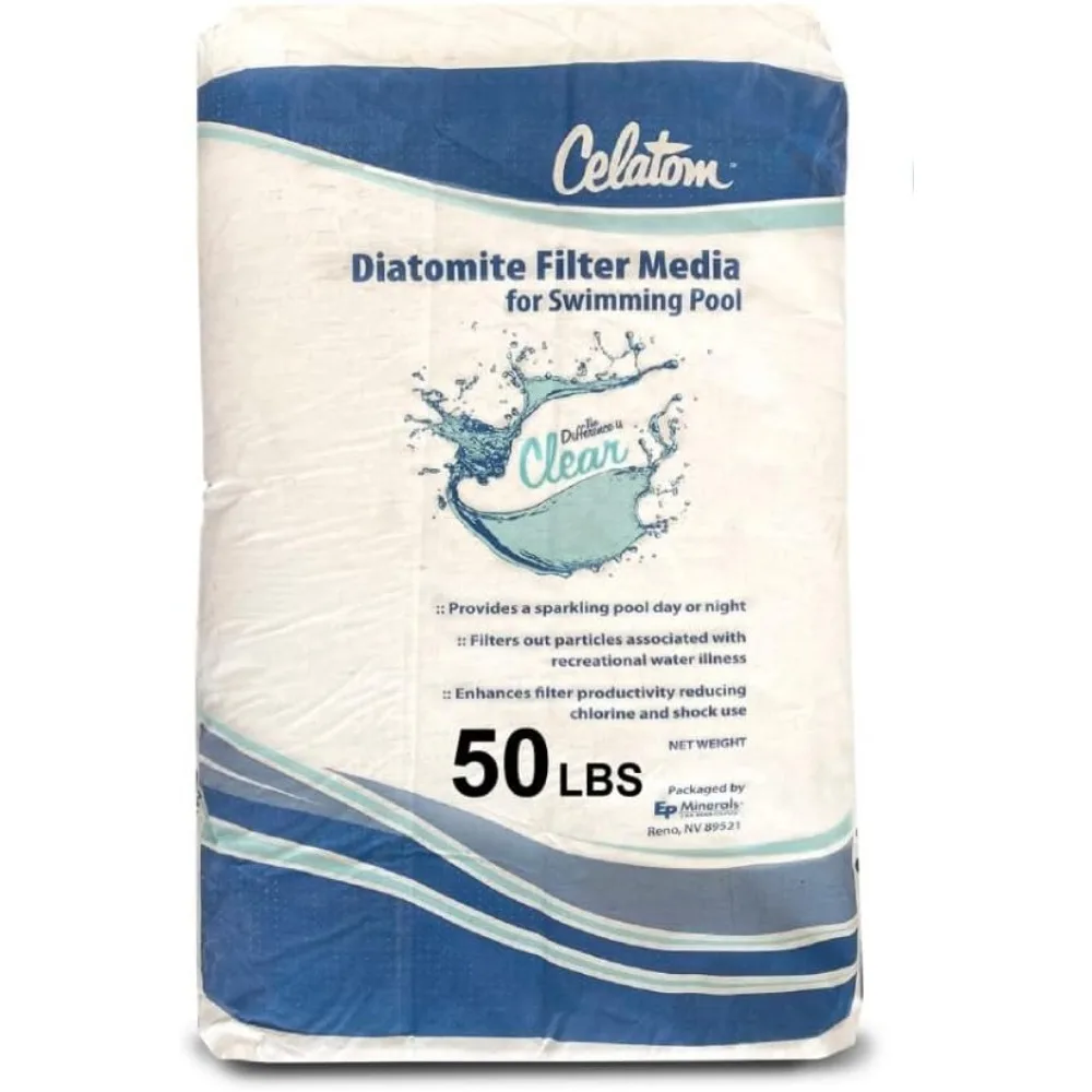 EASYGO PRODUCTS Celatom Diatomaceous Earth DE Pool Filter Aid – Swimming Pool & Spa Filtration 50 Pounds