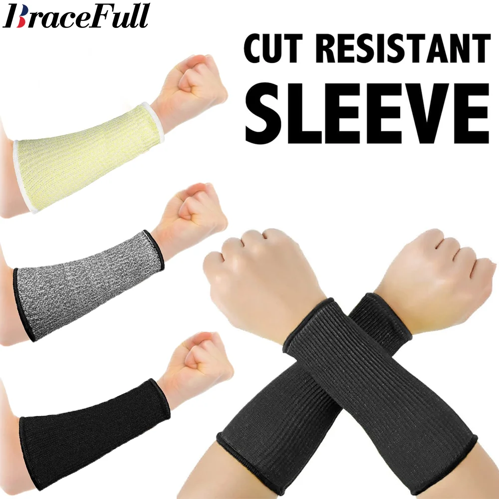 1 Pair Cut Resistant Sleeves Level 5 Protection Sleeves Arm Protect Car Repair Gardening Housework Protective Cases