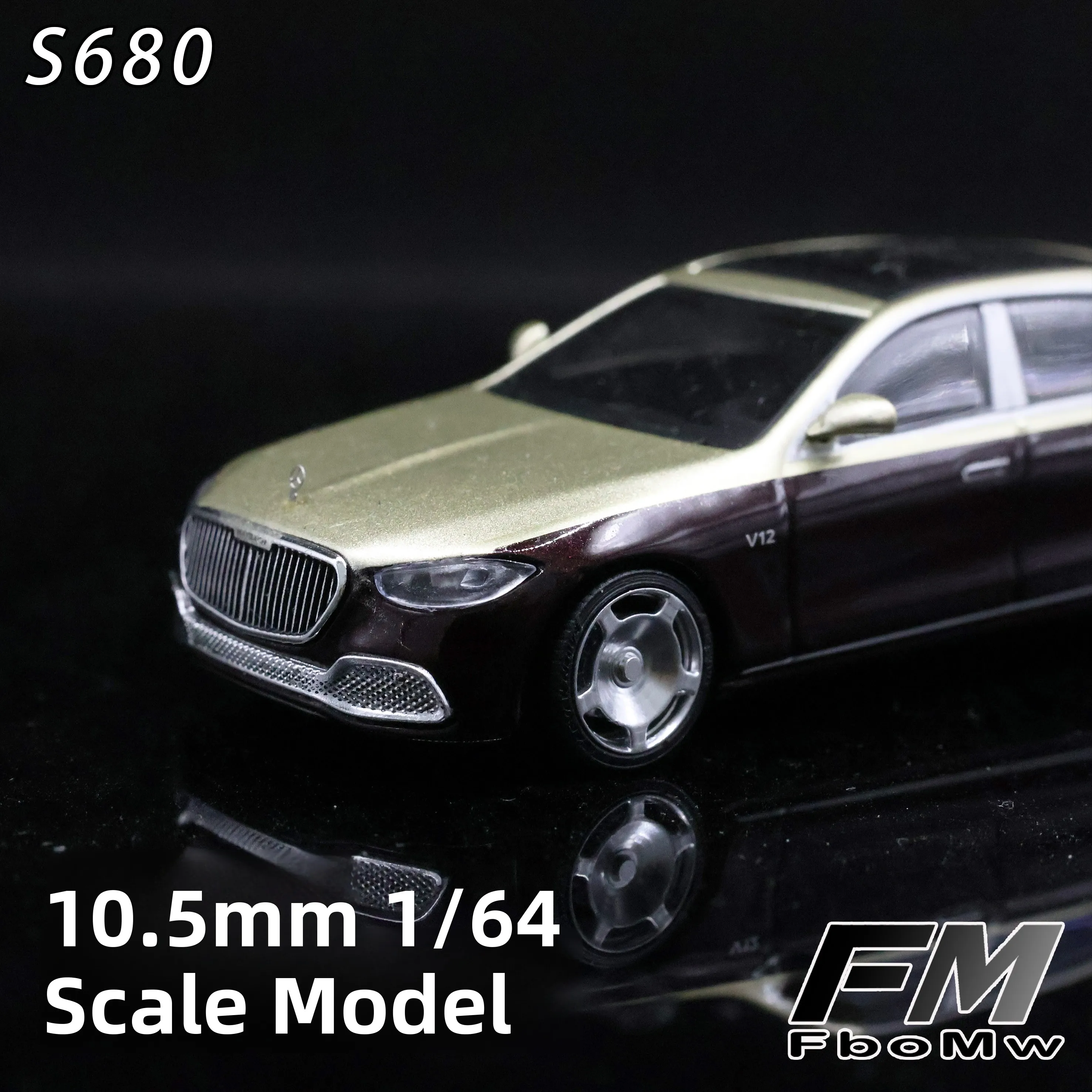 Dynamic Bearing Modified Wheel Hub for  Maybach S680 FM 164 Alloy Car Model Toy Realistic Collectible Vehicle