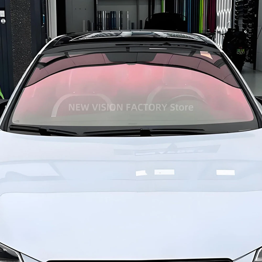 

88%VLT Solar Tint Film Rose Red Chameleon Windscreen Foils Car Front Rear Window Tint Windshield Protection Film