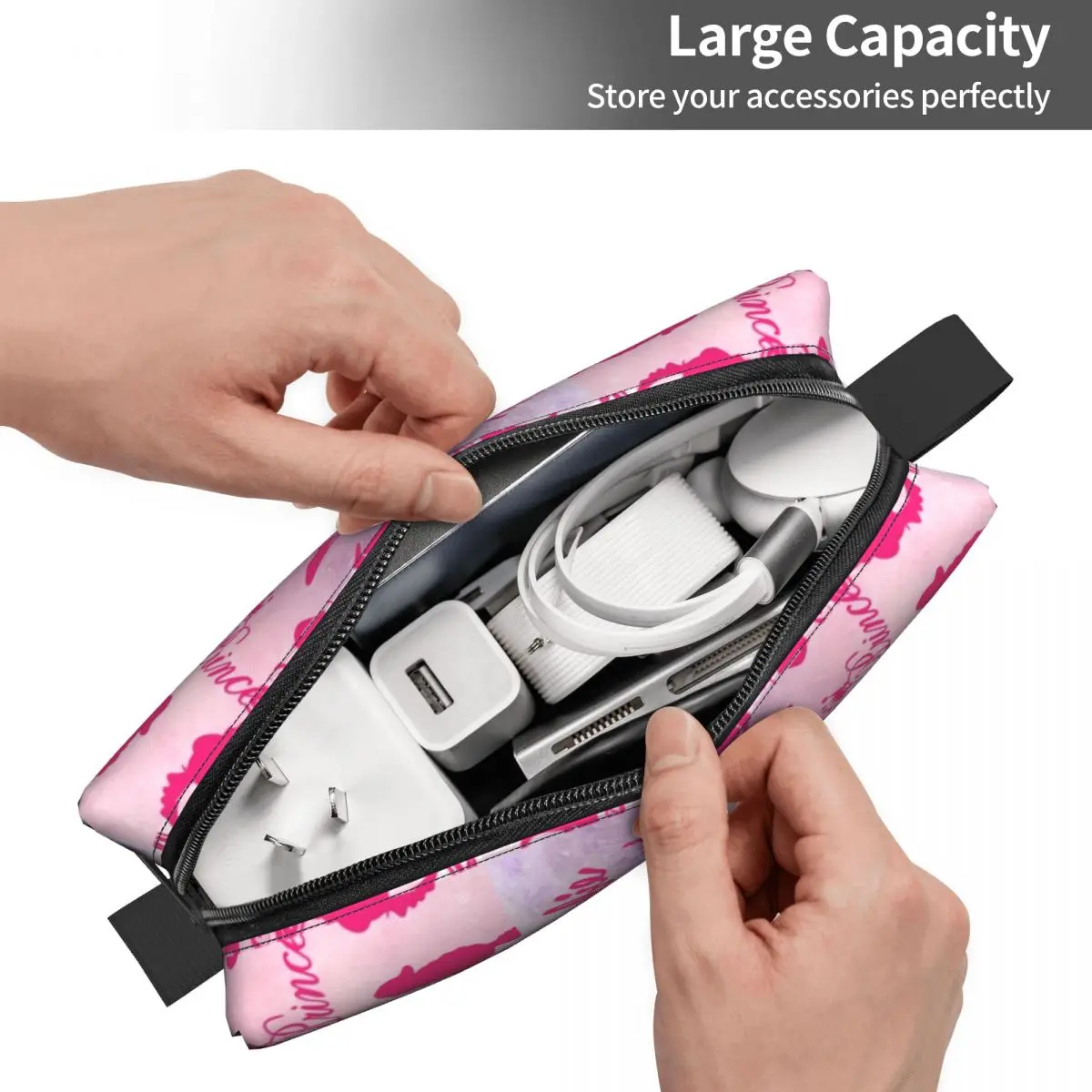 Custom Barbies Collage Doll Cartoon Cosmetic Bag Women Fashion Big Capacity Makeup Case Beauty Storage Toiletry Bags