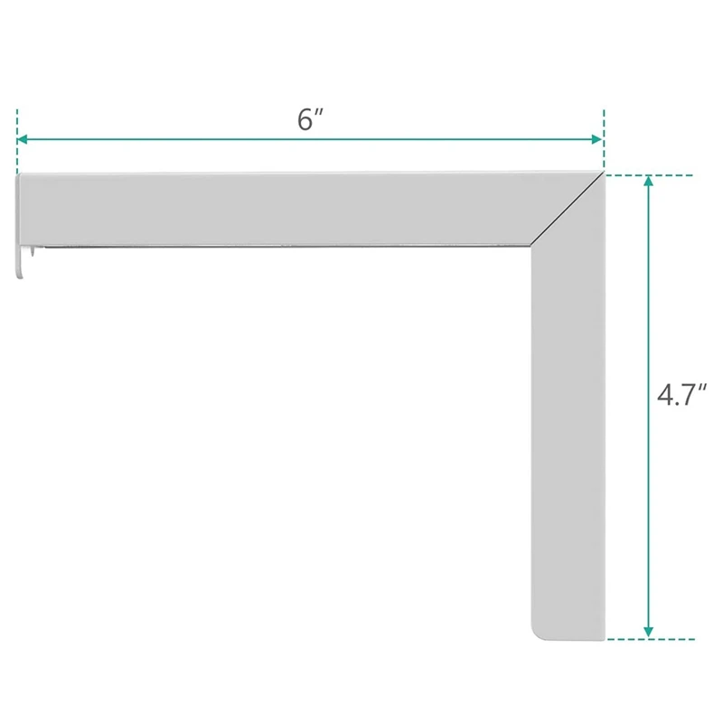 2 pces tela l-bracket montagem de suspensão de parede extensão ajustável, espectro e colocação perfeita da tela até 66 libras