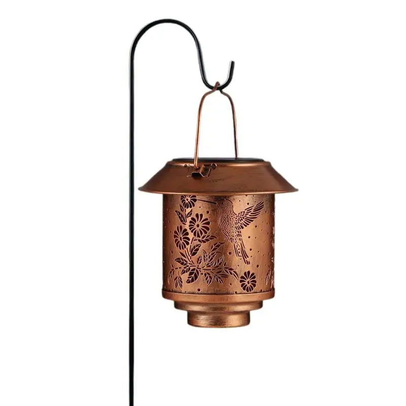 

Колибри Солнечный Фонарь Уличные Фонарики Колибри Декор Огни Металлическое Искусство Птица Лампа Водонепроницаемое Окружающее Освещение Садовый Декор