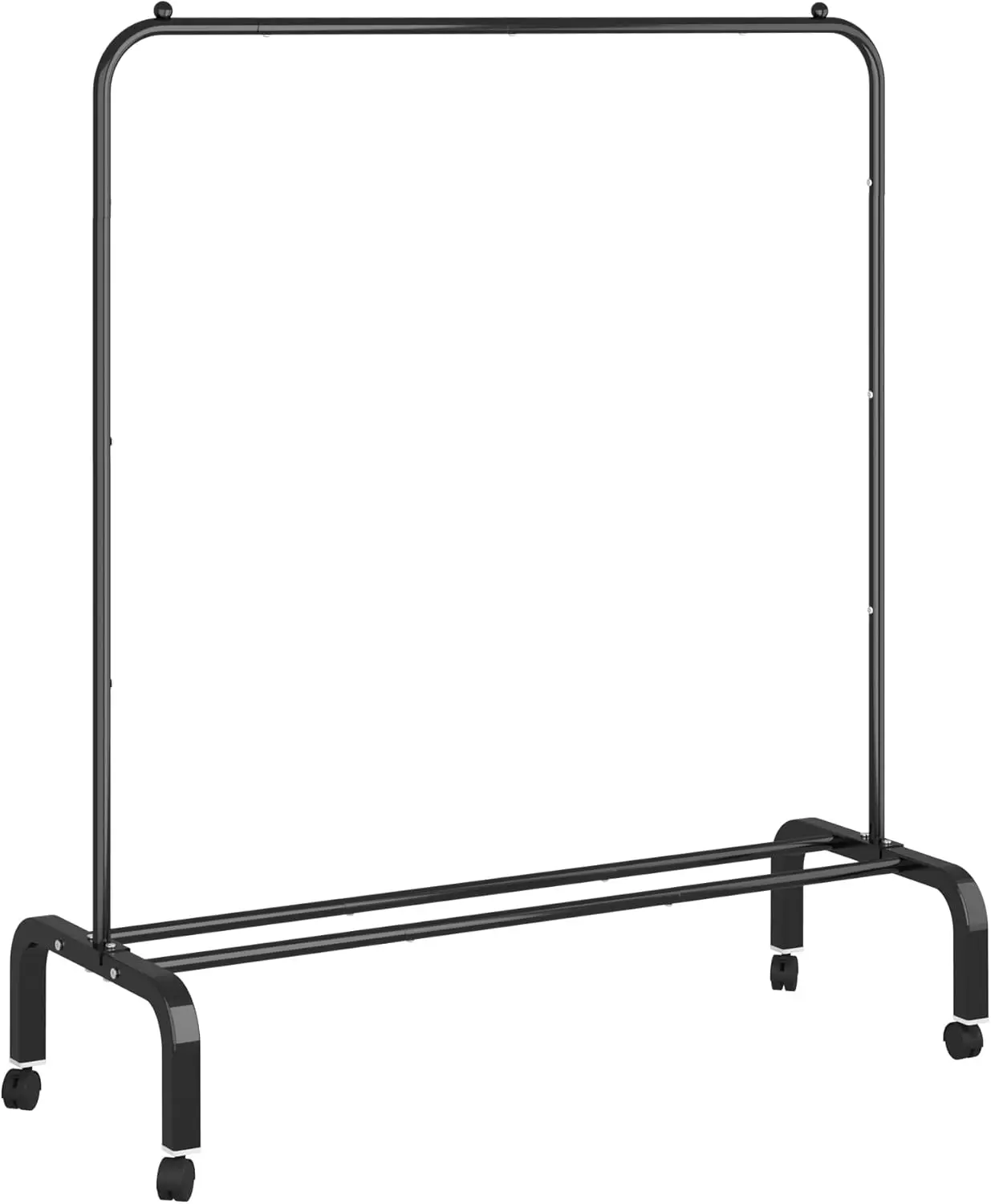 

Rolling Clothes Rack Metal Clothing Rack with Wheels Garment Rack with Bottom Shelf for Hanging Clothes Shirts Jeans and