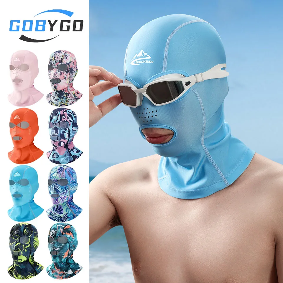 GOBYGO 1Pcs Sunscreen Mask Face Bikini Breathable Sun Protection Beach Headgear Outdoor Water Play Swimming Rafting Men Women