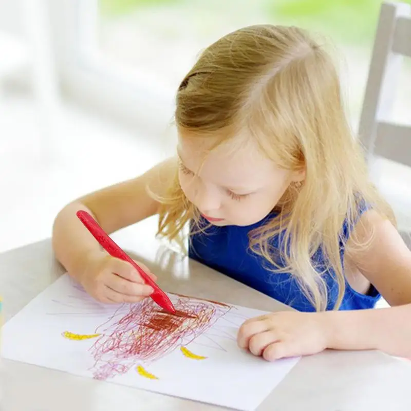 Triangular Crayons Kids Organic Triangle Crayons Easy To Hold Washable Crayons For Kids Handwriting Posture Correction Coloring