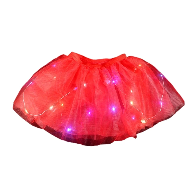 Toddler Girl Tutu Skirt with LED Princess Fairy Dress Glowing Tulle Tutu Skirt School Play Ballet Skirt for Little Girls