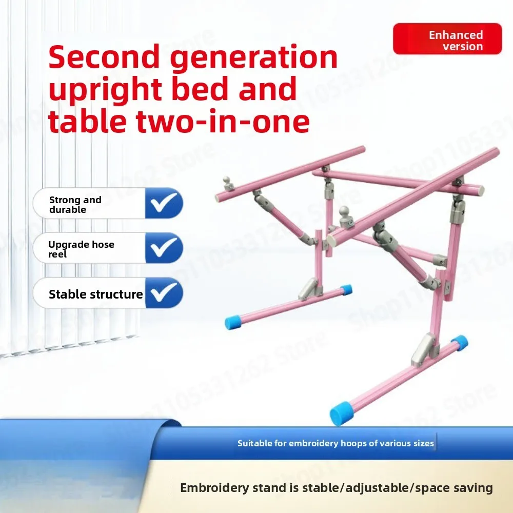 Adjustable Aluminum Cross Stitch Bed Stand Foldable Tiltable Embroidery Hoop Holder for Bed Desk Table Crafts