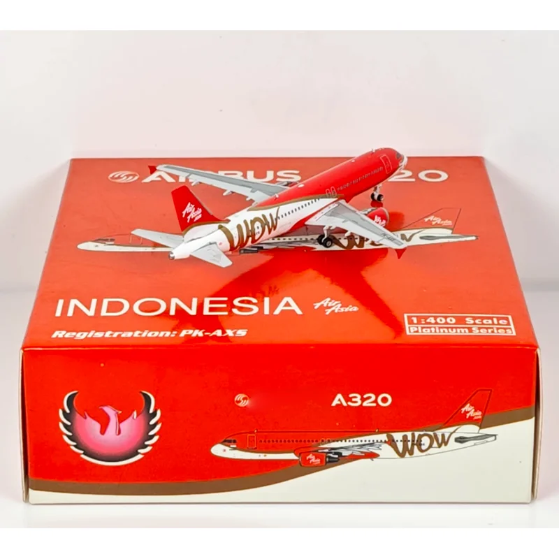 فينيكس 1:400 مقياس AirAsia A320 PK-AXS دييكاست سبيكة نموذج طائرة تحصيل زخرفة الزخرفية