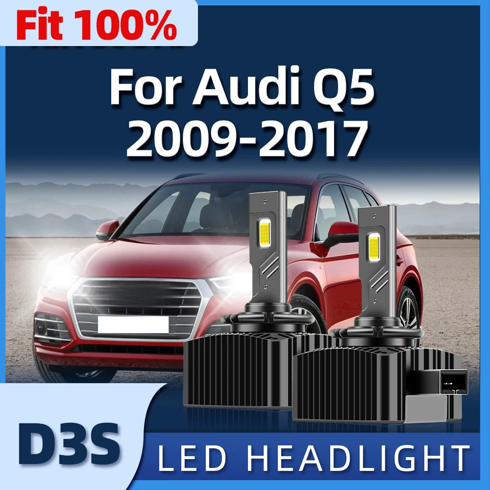 D3S LED Headlight HID Bulbs 110W 30000LM Super Bright Car Lamp 6000K For Audi Q5 2009 2010 2011 2012 2013 2014 2015 2016 2017